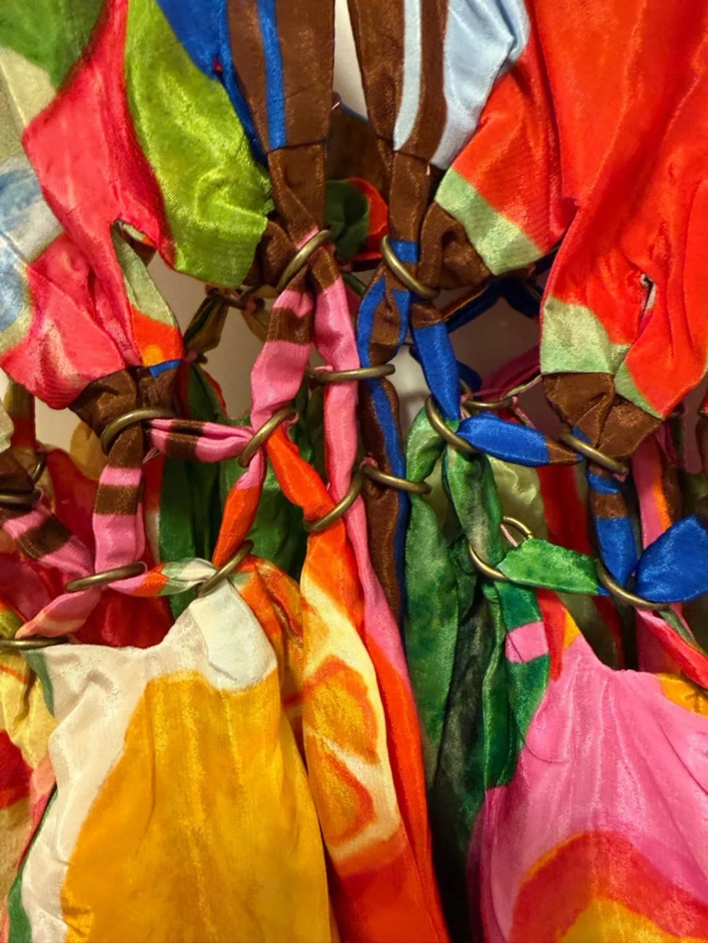 Farm Rio Vibrant Multi-Color Sundress with Plunge Neckline - Picture 3 of 4